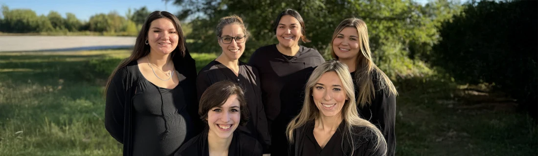 Staff is Posing Outside Dental Careers